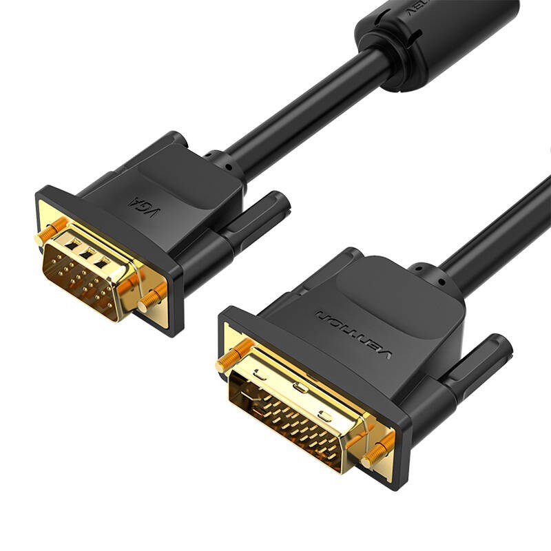 DVI(24+5) - VGA kabelis 1,5 m Vention EACBG (juodas)