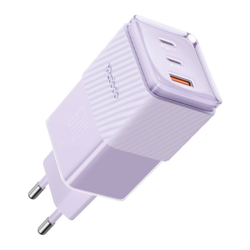 GaN 67W tinklo įkroviklis Mcdodo CH-1502 2x USB-C, USB-A (violetinės spalvos)