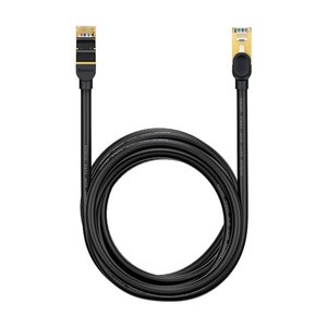 "Baseus" Ethernet RJ45, 10 Gbps, 5 m tinklo kabelis (juodas)