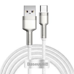 USB kabelis USB-C "Baseus Cafule", 66 W, 2 m (baltas)