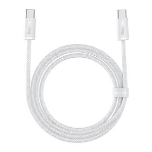 Kabelis USB-C į USB-C Baseus, 100 W, 1 m (baltas)