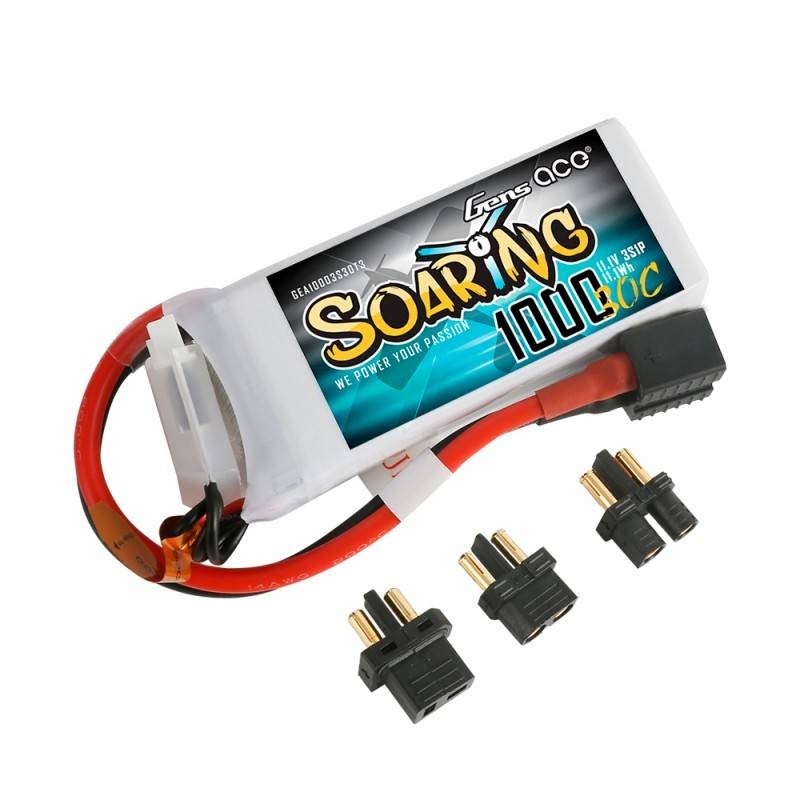 Akumuliatorius Gens Ace Soaring 1000mAh 11,1V 30C 3S1P EC3/XT60/T-Plug