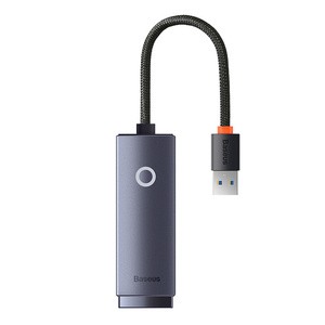 "Baseus Lite" serijos USB-RJ45 tinklo adapteris, 1000Mbps (pilkas)