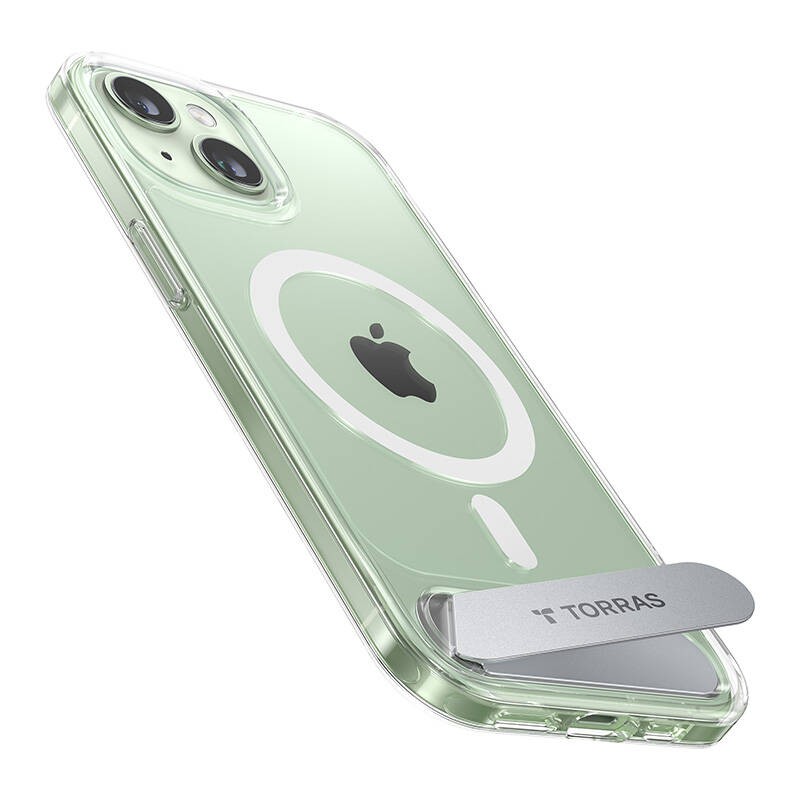 Torras telefono dėklas UPRO Pstand, skirtas iPhone 15 (skaidrus)