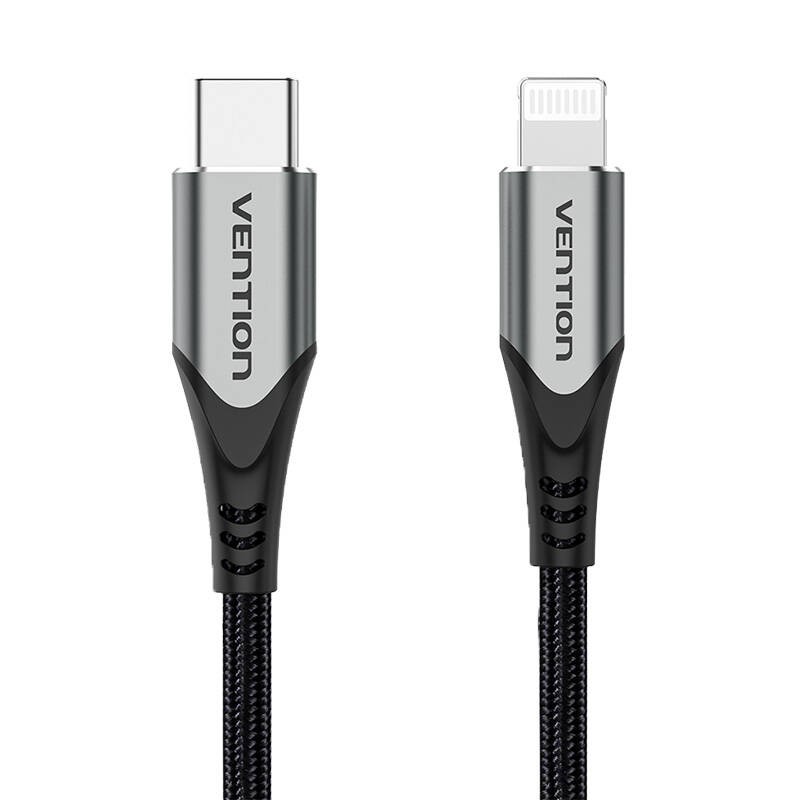 USB 2.0-Lightning kabelis Vention TACHH 2 m pilkos spalvos