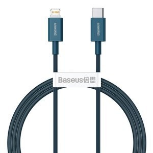 "Baseus Superior" serijos kabelis USB-C ir iP, 20 W, PD, 1 m (mėlynas)