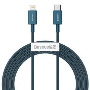 "Baseus Superior" serijos kabelis USB-C ir iP, 20 W, PD, 2 m (mėlynas)