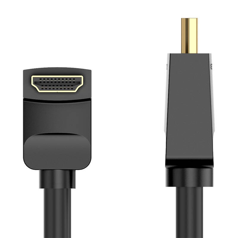 HDMI kabelis Vention AARBI 3 m 90° kampu (juodas)