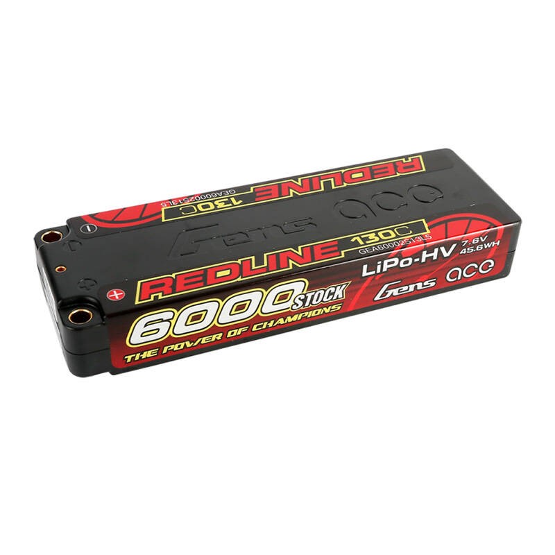 Gens ace Redline serijos 6000mAh 7.6V 130C 2S2P HardCase 57- HV Lipo baterija