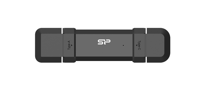 Silicon Power Portable External SSD | DS72 | 500 GB | USB Type-A/USB Type-C 3.2 Gen 2 | Black