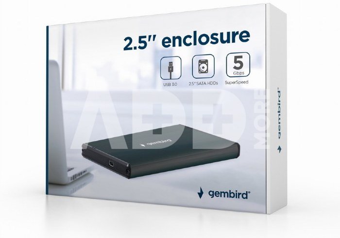 Gembird | Storage enclosure | EE2-U3S-3 | Hard drive | 2.5" | SATA 6Gb/s | USB 3.0