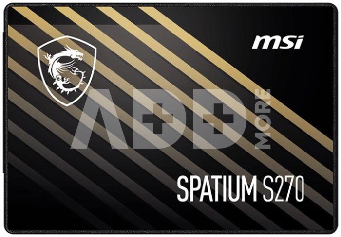 SSD|MSI|SPATIUM S270|480GB|SATA|3D NAND|Write speed 450 MBytes/sec|Read speed 500 MBytes/sec|2,5"|TBW 250 TB|MTBF 2000000 hours|S78-440E350-P83