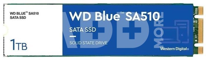 SSD|WESTERN DIGITAL|SA510|1TB|M.2|SATA 3.0|Write speed 520 MBytes/sec|Read speed 560 MBytes/sec|2.38mm|TBW 400 TB|MTBF 1750000 hours|WDS100T3B0B