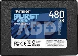 SSD|PATRIOT|Burst Elite|480GB|SATA 3.0|3D NAND|Write speed 320 MBytes/sec|Read speed 450 MBytes/sec|2,5"|TBW 200 TB|PBE480GS25SSDR
