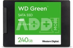 SSD|WESTERN DIGITAL|Green|240GB|SATA 3.0|SLC|Read speed 545 MBytes/sec|2,5"|MTBF 1000000 hours|WDS240G3G0A