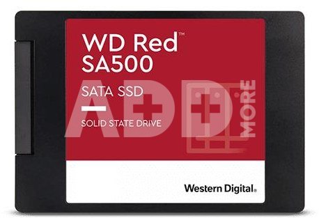 SSD|WESTERN DIGITAL|Red|500GB|SATA 3.0|Write speed 530 MBytes/sec|Read speed 560 MBytes/sec|2,5"|TBW 350 TB|MTBF 2000000 hours|WDS500G1R0A