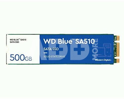SSD|WESTERN DIGITAL|SA510|500GB|M.2|SATA 3.0|Write speed 510 MBytes/sec|Read speed 560 MBytes/sec|2.38mm|TBW 200 TB|MTBF 1750000 hours|WDS500G3B0B