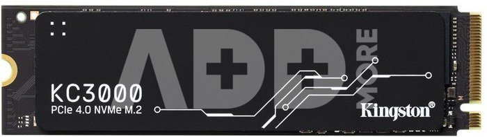 SSD|KINGSTON|KC3000|1TB|M.2|NVMe|3D TLC|Write speed 6000 MBytes/sec|Read speed 7000 MBytes/sec|TBW 800 TB|MTBF 1800000 hours|SKC3000S/1024G
