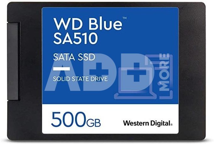 SSD|WESTERN DIGITAL|SA510|500GB|SATA 3.0|Write speed 510 MBytes/sec|Read speed 560 MBytes/sec|2,5"|TBW 200 TB|MTBF 1750000 hours|WDS500G3B0A