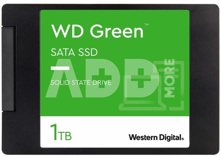 SSD|WESTERN DIGITAL|Green|1TB|SATA 3.0|SLC|Read speed 545 MBytes/sec|2,5"|WDS100T3G0A
