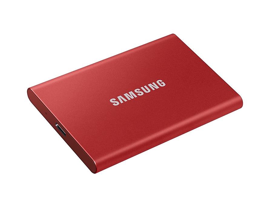 Išorinis SSD SAMSUNG T7 500GB, raudonas / MU-PC500R/WW