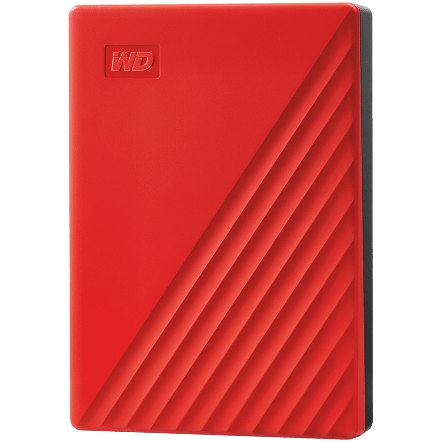 Išorinis HDD WD My Passport, 4TB USB3.2, raudonas/WDBPKJ0040BRD-WESN