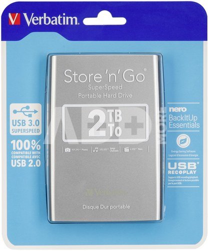 Verbatim Store n Go 2,5 2TB USB 3.0 silver