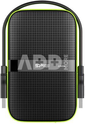 SILICON POWER 2TB, PORTABLE HARD DRIVE ARMOR A60, BLACK