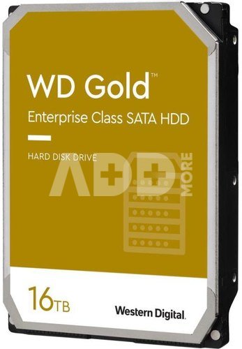 HDD|WESTERN DIGITAL|Gold|16TB|SATA 3.0|512 MB|7200 rpm|3,5"|WD161KRYZ