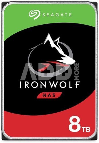 HDD|SEAGATE|IronWolf|8TB|SATA 3.0|256 MB|7200 rpm|Discs/Heads 5/10|3,5"|ST8000VN004