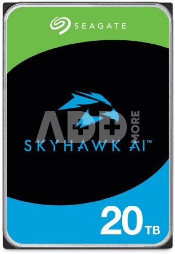HDD|SEAGATE|SkyHawk AI|20TB|SATA 3.0|256 MB|7200 rpm|Discs/Heads 10/20|3,5"|ST20000VE002