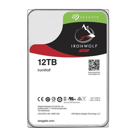 Išorinis HDD Seagate IronWolf 7200 RPM, 3.5 ", 12000 GB, Hard drive, 6 Gbit/s, SATA, 256 MB