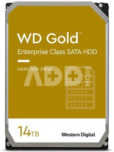 HDD|WESTERN DIGITAL|Gold|14TB|SATA 3.0|512 MB|7200 rpm|3,5"|WD142KRYZ