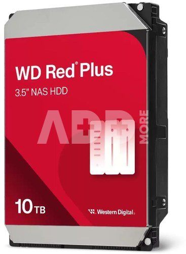 HDD|WESTERN DIGITAL|Red Plus|10TB|SATA|512 MB|7200 rpm|3,5"|WD100EFGX