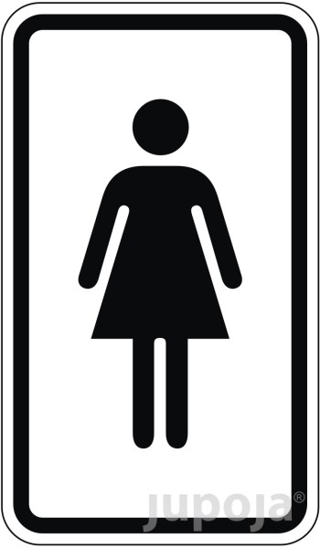 Lipdukas informacinis "WC moterims" 70 x 120 mm