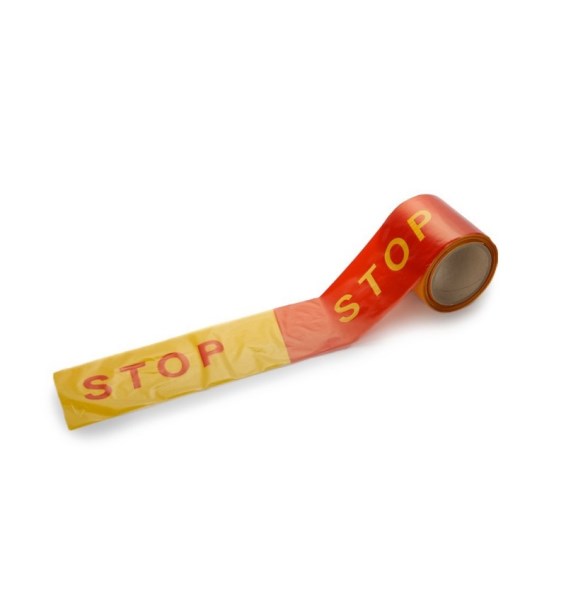 Juosta polietileninė atitvėrimui STOP 100 m