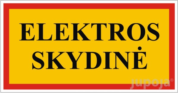 Lipdukas informacinis "Elektros skydinė" 250 x 125 mm