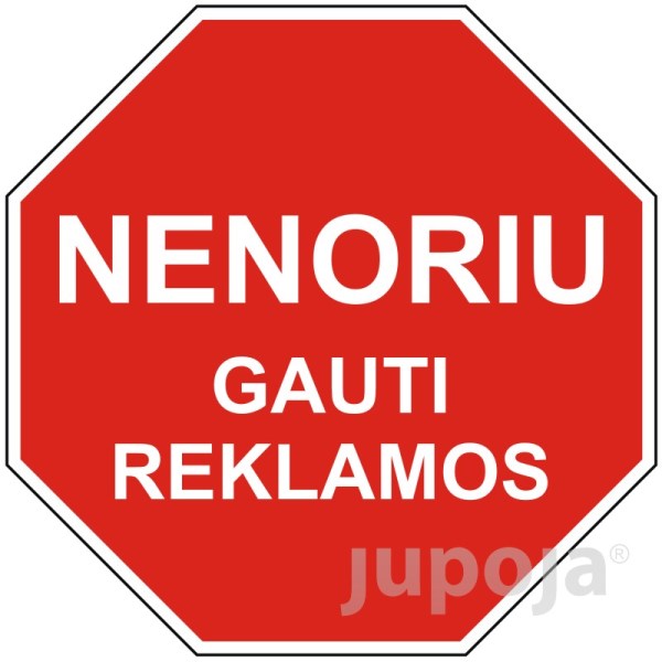 Lipdukas informacinis "Nenoriu gauti reklamos" 80 x 80 mm
