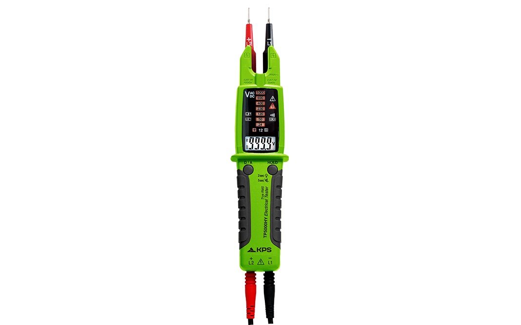 Profesionalus 1000V, 200A AC/DC įtampos testeris TRMS, IP65, CAT III/ IV, KPS