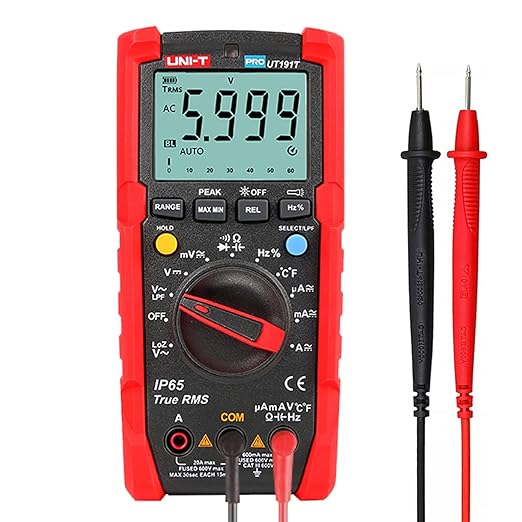Profesionalus multimetras DC/AC  600V;  DC/AC  20A;   60MΩ;   60mF;   1MHz; UNI-T