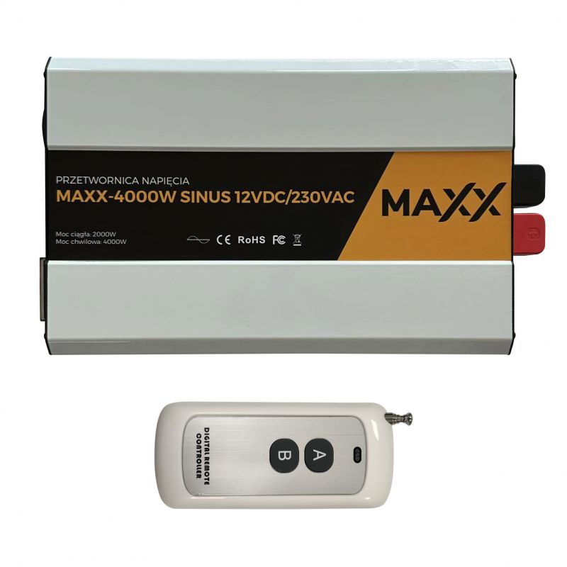 Įtampos keitiklis MAXX 4000W SINUS 12VDC/230VAC [2000W/4000W]