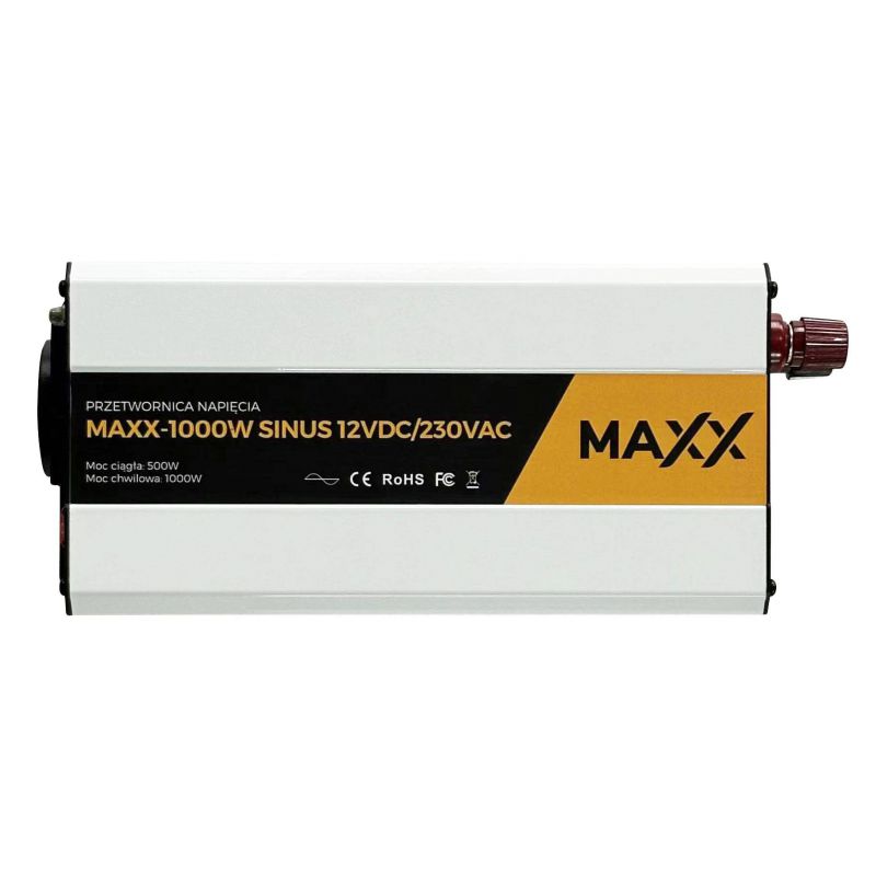 Įtampos keitiklis MAXX 1000W SINUS 12VDC/230VAC [500W/1000W]