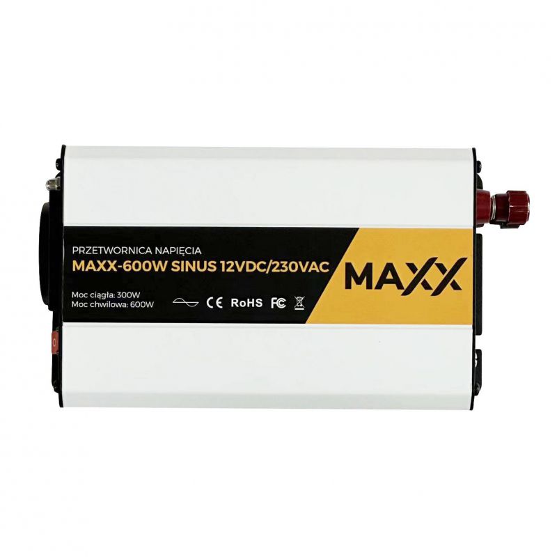 Įtampos keitiklis MAXX 600W SINUS 12VDC/230VAC [300W/600W]