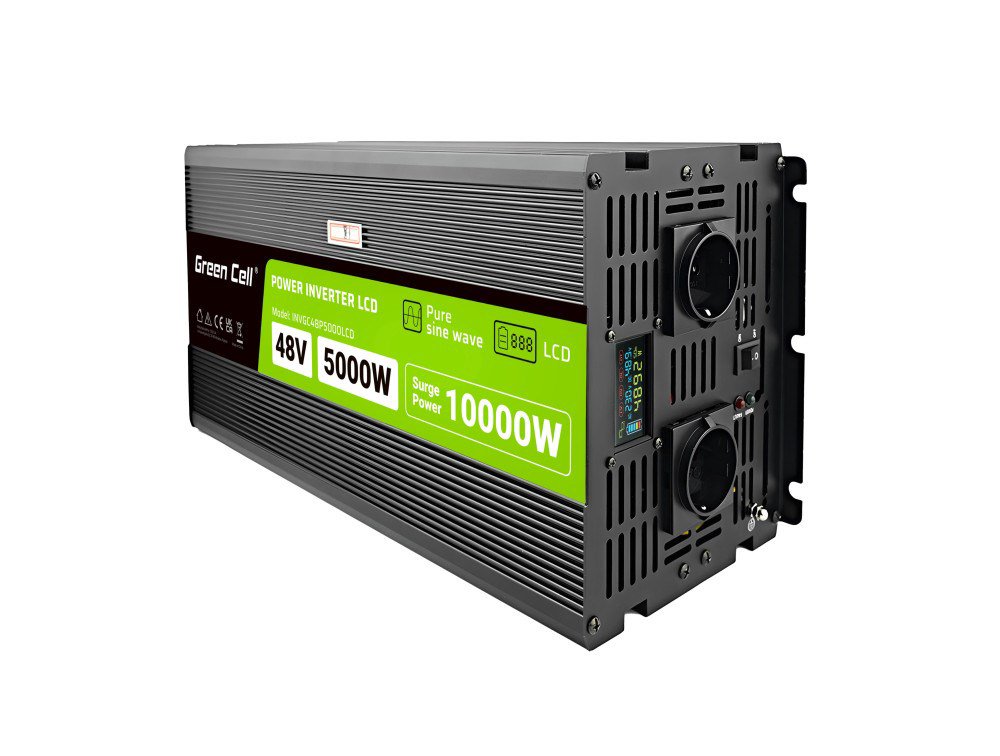 Green Cell PowerInverter LCD 48V 5000W/10000W inverter with display - pure sine wave