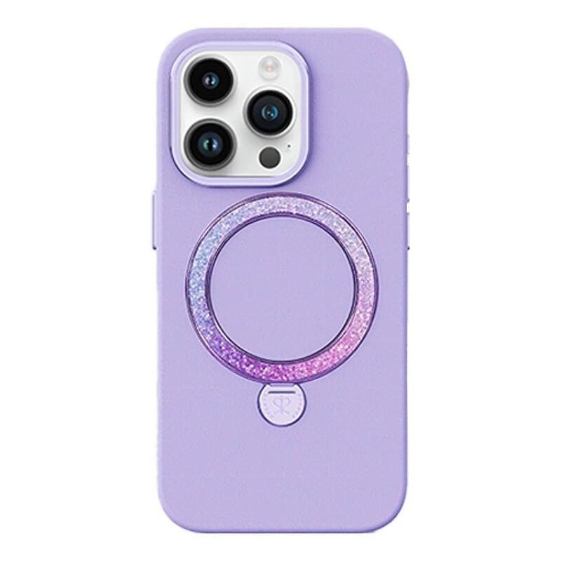 Telefono dėklas Joyroom Dancing Circle PN-15L2 Iphone 15 Pro (violetinis) be pakuotės