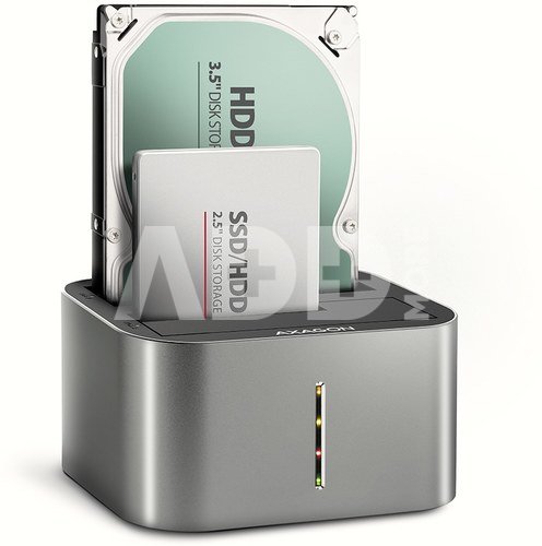 Jungčių stotelė AXAGON HDD/SSD DUAL 2.5"/3.5" Serial ATA 3.0