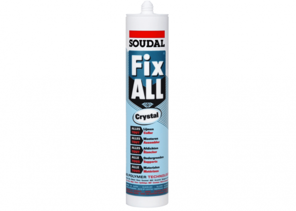 Hermetikas klijuojantis Soudal FIX ALL CRYSTAL, skaidrus, 290ml
