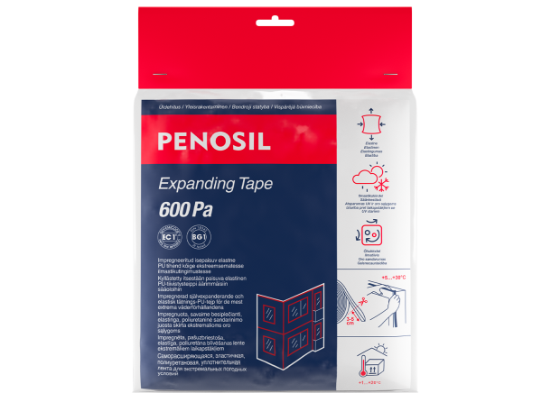 PENOSIL Expanding Tape 600 savaime besiplečianti sandarinimo juosta,  juoda,