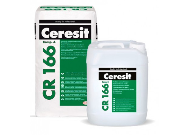 Hidroizoliacija dviejų komponentų Ceresit CR 166, baseinams, terasoms, balkonams, 32kg