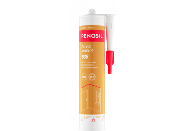 Hermetikas Penosil STANDARD ACRYLIC 636, akrilinis, 280ml, baltas
